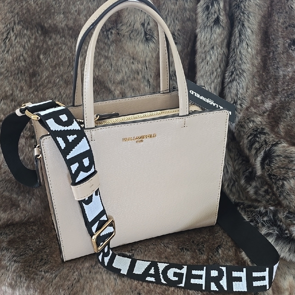 Karl Lagerfeld Cream Tote Bag